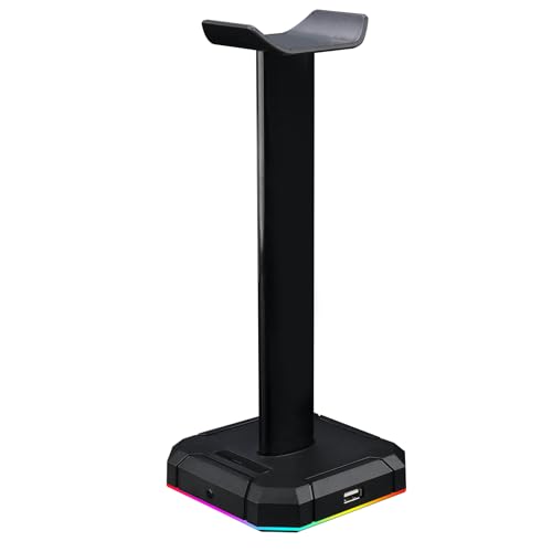 Suporte para Headset e Hub USB Redragon Scepter Preto