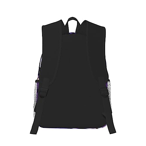 marble purple print Lightweight and comfortable backpack Casual Laptop Backpack for Travel Hiking3