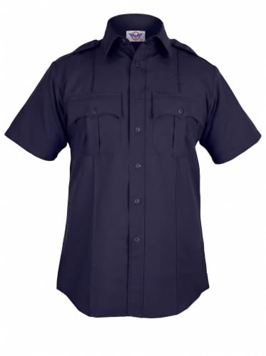Image of First Class 100% Polyester Short Sleeve Men's Uniform Shirt White