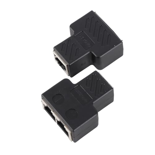 YOUTHINK 3.5MM Male Network RJ45 Splitter Sturdy POE Distributor for Long Distance Transmission, 2PCS Splitter for Shielding Interference, Ideal for Home and Office Use