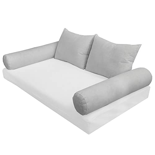 Prolinemax Style 1 Crib Size Pillow & Bolster Cushion Polyester Fiberfill Inserts for Outdoor Indoor Daybed Porch Swing Bed | Insert ONLY |