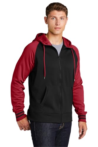 SPORT-TEK Unisex Sport-Wick Varsity Fleece Full Zip Hooded Jacket4