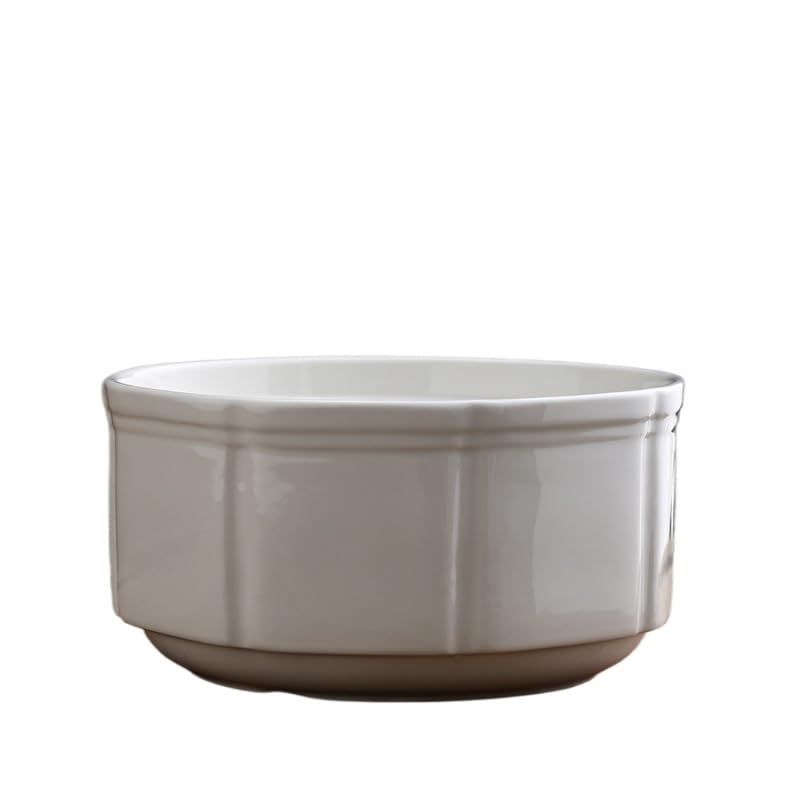 Duże Miski Sałatkowe Miska na Zupę Hotel Ceramic Soup Bowl White Salad Bowl Restaurant Appetizer Bowl Dessert Bowl Miski Kuchenne Miska do Sałatek, Owoców,