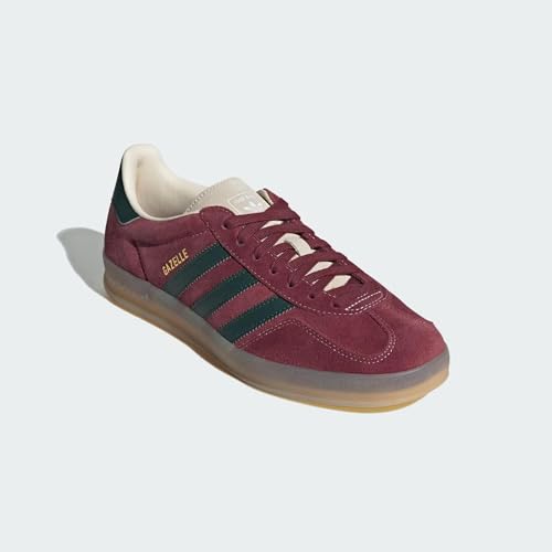 Image of adidas Gazelle Indoor Men's Shoes, Shadow Red /Shadow Green /Wonder White, Size 9