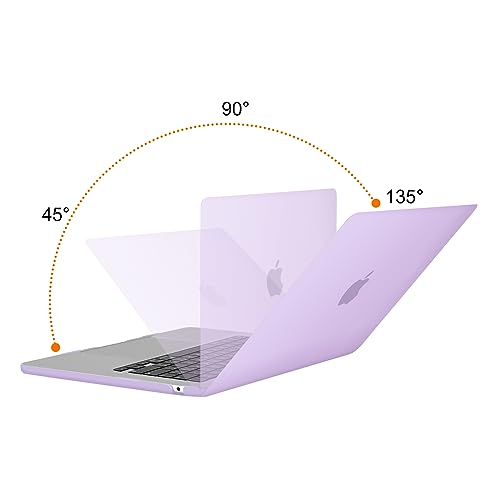 Image of MOSISO Compatible with MacBook Air 15 inch Case M4 M3 M2 2025 2024 2023 Release A3241 A3114 A2941 with Touch ID, Plastic Hard Shell Case&Keyboard Cover&Screen Protector&Storage Bag, Purple