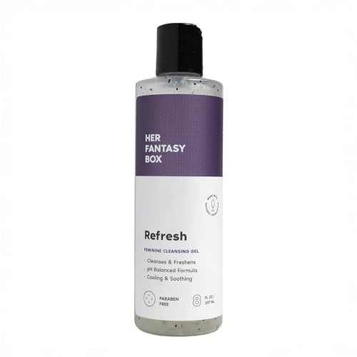 Her Fantasy Box | Refresh pH Balancing Shower Gel - Natural Feminine Hygiene Solution for Gentle Cleansing, Odor Control, and Skin Nourishment - pH-Balanced Formula for All Skin Types (8 oz)