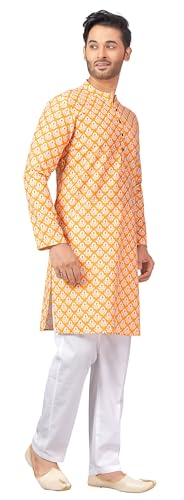 Image of Studio Shringaar Men's Cotton Relaxed Fit Straight Kurta