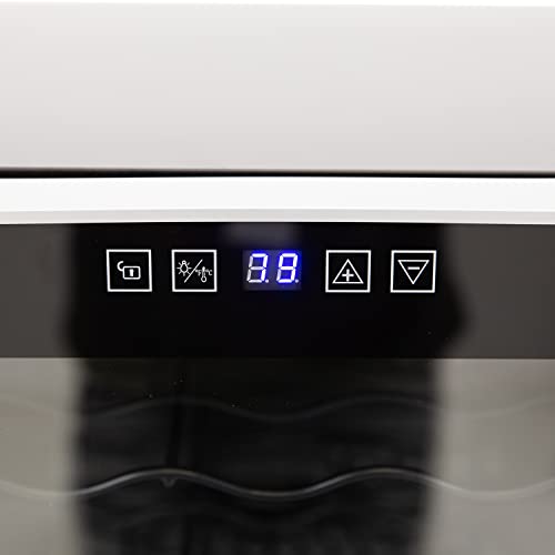 Avanti WC34N2P Wine Cooler Freestanding Single Zone with Temperature Control Holds Up to 34 Bottles, Stainless Steel Construction with Glass Door, Black on Fridge.com