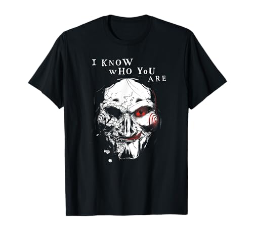 Saw Jigsaw Face I Know Who You Are Horror Movie T-Shirt