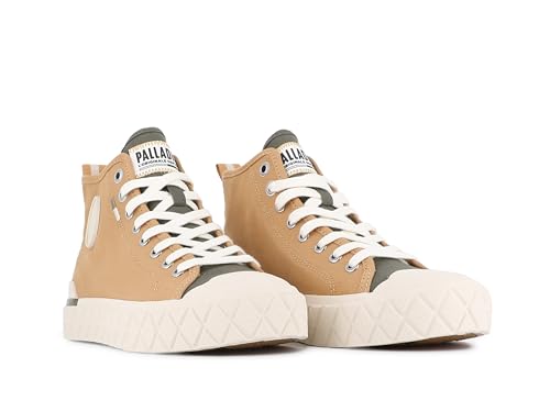 Image of Palladium Unisex Palla Ace Mid Organic Canvas Lace Up Sneaker
