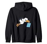 Storch Lebensmittelladen Einkaufen Niedliche exotische Vögel Kapuzenjacke