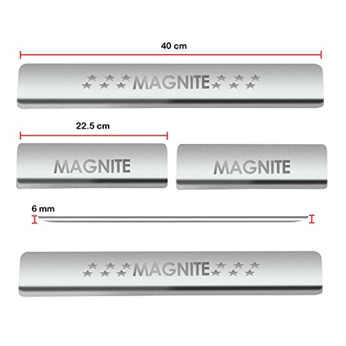 Image of Door Sill /Foot Step Stainless Steel Plates with Magnite (Set of 4 Pcs)