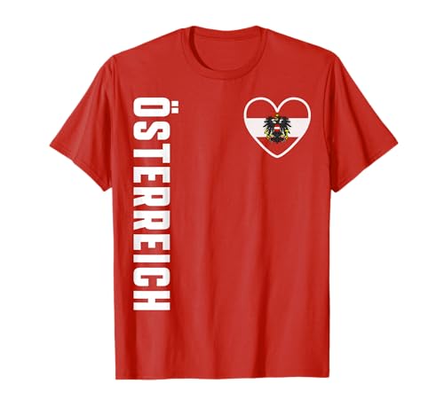 Österreich Flagge Adler Fan Austria Wappen Patriotisches T-Shirt