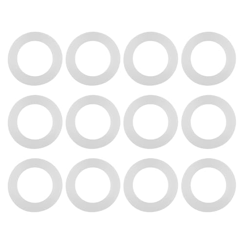 ANKROYU 12PCS Flat Gasket, Silicone O Ring Sealing, High Temperature Resistant Gasket Sealing Grommet, Automotive Gasket for Water Tap Sprayer Connection (1 inch)