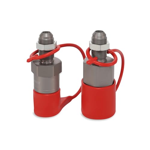 Image of 1 /2″ Flat Face Hydraulic Quick Couplers Set - 1 /2″ JIC Port Bulkhead Mount