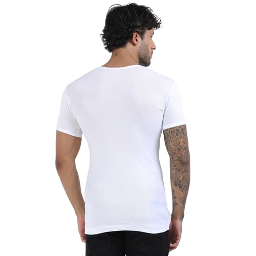 Image of Crystal Men's Cotton Rib Half Sleeve Vest (Multipack)