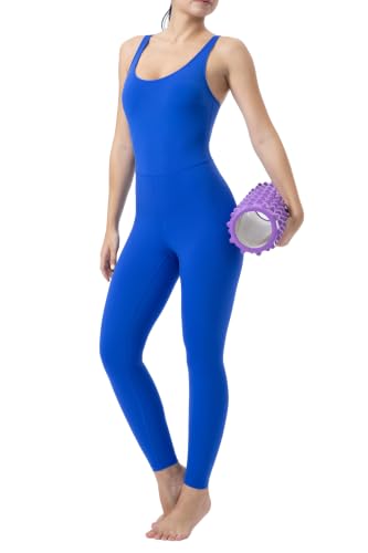Image of LOVESOFT Workout Jumpsuits for Women Sleevesless Bodycon Backless Unitard