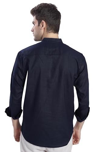 Image of DIVISIVE Men's Slim Fit Full Sleeves Cotton Short Kurta