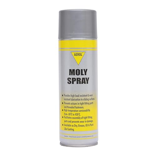 Image of Aerol Molybdenum Disulfide (MoS2) Dry Film Lubricant Spray (300g / 430ml) for Fasteners, Gears, Bearings, Chains & Sliding Mechanisms | Non-Melting Coating