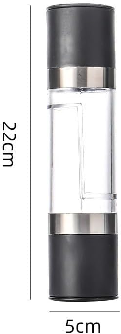 Stainless Steel Pepper Grinder Manual Double Head Sea Salt Mill Kitchen Supplies for Home Restaurant and Outdoor Use(Small)