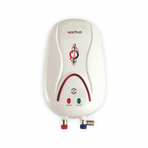 Image of ACTIVA 1 LTR. Instant 3 KVA Anti Rust Coated Tank Geyser with Full ABS Body, 5 Year Warranty HOTMAK (Ivory)