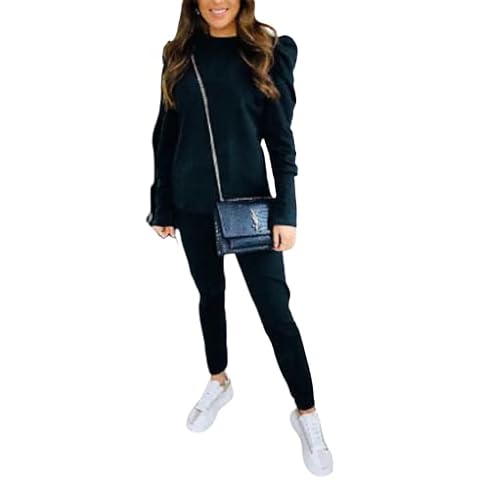 STAR FASHION Women's Ruffle Sleeve Loungewear Set Cover