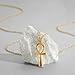 Dremmy Studios Dainty Gold Ankh Cross Necklace 14K Gold Filled Simple Pray for Peace Ankh Cross Pendant Necklace for Women Minimalist Personalized Jewelry