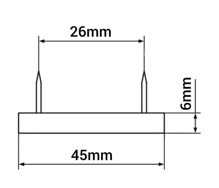 SKIR'CO 40 pcs, Black Plastic Furniture Legs 45 x 15 mm, Rectangular Furniture Sliders with Steel Nails, Small Furniture Feet - Image 3