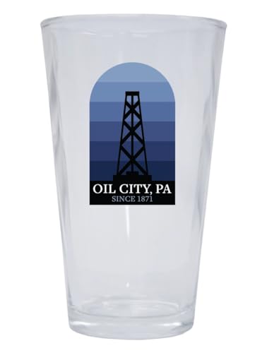 Vasos souvenir diseño Oil City Pennsylvania 16 oz pack 2