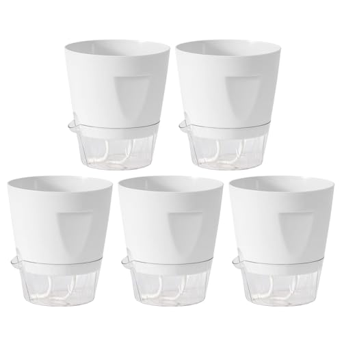 Macetas autoregantes, jardineras para habitación infantil con indicador de nivel de agua, contenedores para plantas de interior, herramientas de jardín con diseño fácil de limpiar, suministros para el