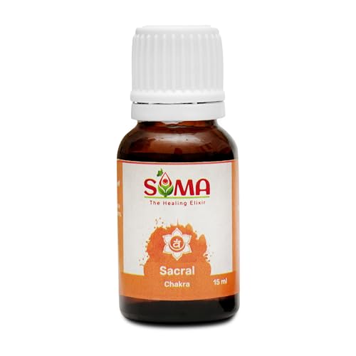 Image of Sacral Chakra Oil | Blends of Pure Essentials Oils Ideal for Calming Effects, | 15 ml | Aroma Oil & Seven Chakra Oils | Best for Aromatherapy & Meditation | Pack of 1