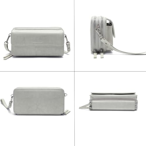 Image of Lanyani RFID Crossbody Wallet Wristlet Purse with Phone Pocket For Women Vegan Leather