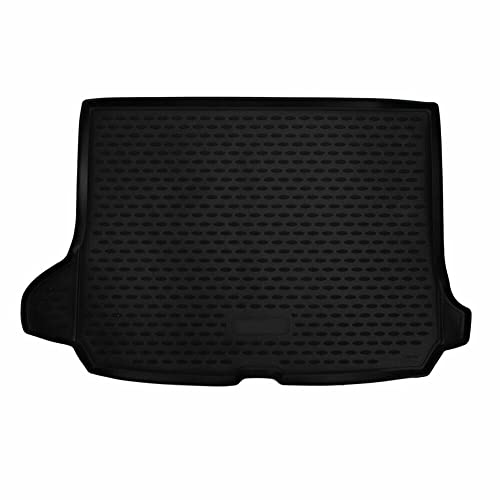 OMAC Tapis de coffre de voiture - Compatible avec Audi Q2 2016-2022 - Ajustement 3D - Bord haut antidérapant en TPE - Tapis de coffre tous les temps - Noir Cover