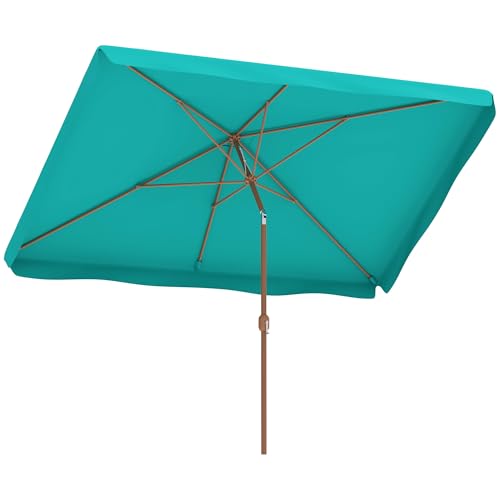 PROTEZIONE SUPERIORE UV: Realizzato in poliestere 180 g/㎡, questo ombrellone da giardino offre una protezione solare UV 50+, mantenendo i colori vivaci a lungo nel tempo
