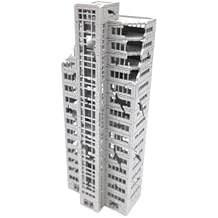 Mycity 1/300 Scale Battle Destroyed Buildings in a Mini City Scene H