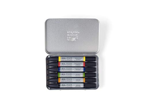 Winsor & Newton Rotuladores de acuarela, Set de 6 rotuladores