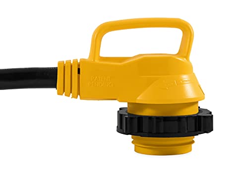 Image of Camco Power Grip 25-Ft 30 Amp RV Extension Cord w /90 Locking End - Rated for 125V / 3,750W - Features Threaded Locking Ring for Weatherproof Connection & 10-Gauge Copper Wire (55524) (Pack of 2)