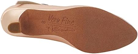 Very Fine Vienna Womens Flesh Satin Ballroom Smooth Tango Waltz Dance Shoes 2" Cuban Heel Size 7.5 M | Image 3