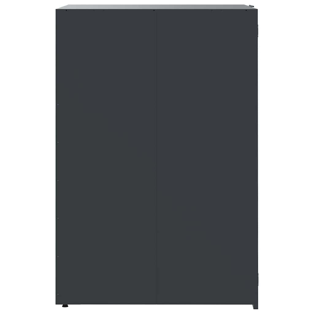 vidaXL Mülltonnenbox für Einzeltonne Anthrazit 69x79x117 cm Stahl