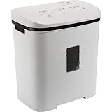 Fonirvanic Destructeur de Documents Papier Professionnel: P4 Coupe Croisée 14 Feuilles 60 Min Continu Broyeur Électrique Grande Capacité Bac Blanc 21L Silencieux pour Bureau/Maison/Scolaire/Domicile