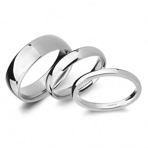 Anillo de boda de titanio plateado para el estilo diario de la mujer 2