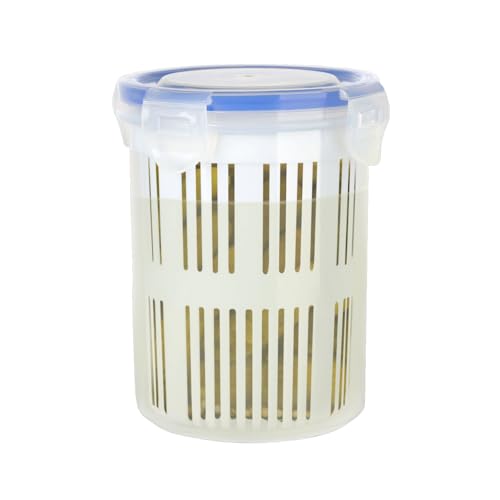HAOHIZE Tarro de conservas con colador, tarro de conserva, recipiente de almacenamiento, tarro de conserva, 11 x 13,5 cm