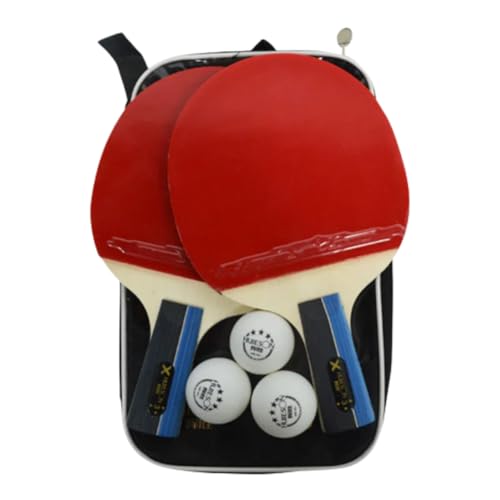 Image of Kit 2x Professional Ping Pong X3 Table Tennis Rackets + Cover + 3 Official Balls (2x Classinet)