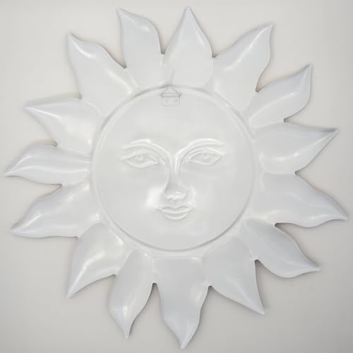 Daogtc Metal Sun Flower Wall Decor,13inches Sun Wall Art Hanging Decoration for Indoor and Outdoor, Garden Farmhouse Yard Patio Fence Living Room Bedroom Decor