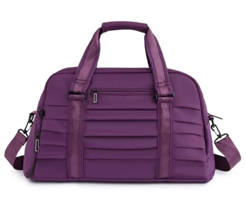 Bolsa Mala de Academia e Viagem Multifuncional Impermeável com Alça de Mão e Ombro, Grande, Abertura Superior com Zíper, Bolsa de Treino, Trabalho, Esportes e Fim de Semana (VINHO)