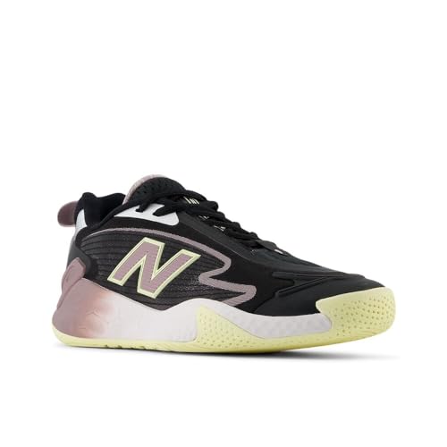 New Balance Women's Fresh Foam X CT-Rally V1 Hard Court Tennis Shoe, Black/White, 8 M