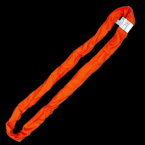 LIFTEX® | Dual Cover Polyester Lifting Round Sling | Orange x 16' Endless (V:66000; C:52800; B:132000) | Made in USA | Polyester Heavy Duty Lifting Rigging Moving Towing Hoisting