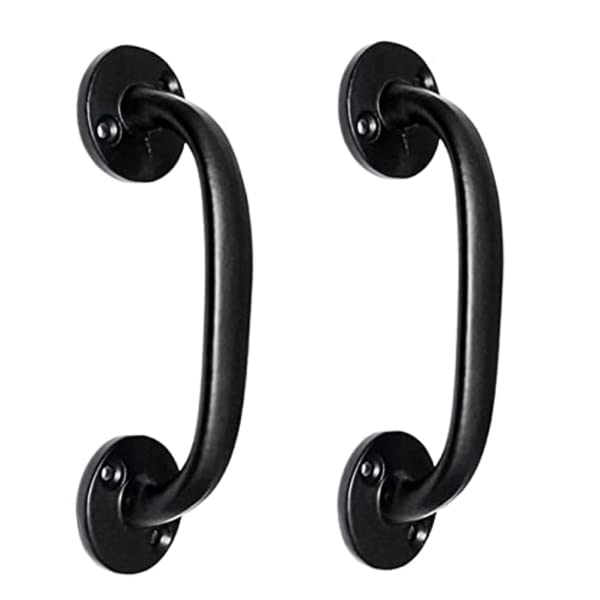 "Aidan" Iron Door Pull (Black Powder Coated Finish) - Supplied as 2 Pieces Per Pack