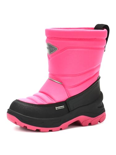Girls Size 12 US Waterproof Reflective Winter Snow Boots Slip Resistant (Toddler/Little Kid) Pink
