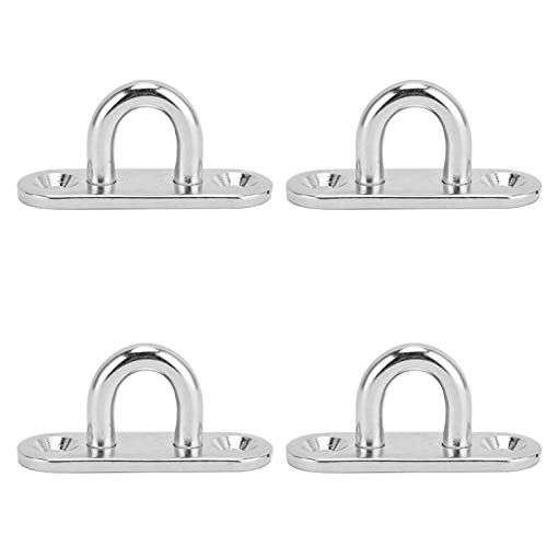 ZLXCAOB 4 Piezas Ganchos Ovalados Ojal Acero Inoxidable 304 Almohadilla de Techo de 5 mm Placa de Ojo Hardware Bucles de Grapas